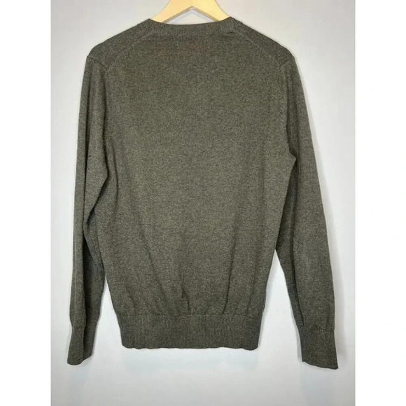Eddie Bauer Cotton Merino Wool Blend Pullover Sweater Olive Green Mens Sz Small - Picture 6 of 6